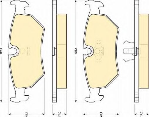 set placute frana,frana disc