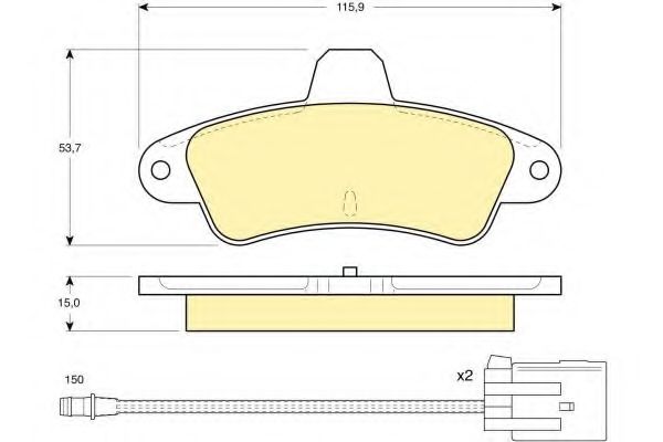 set placute frana,frana disc