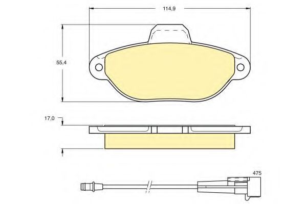 set placute frana,frana disc