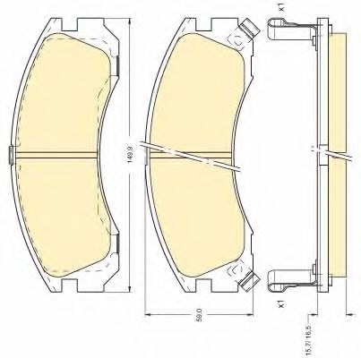 set placute frana,frana disc