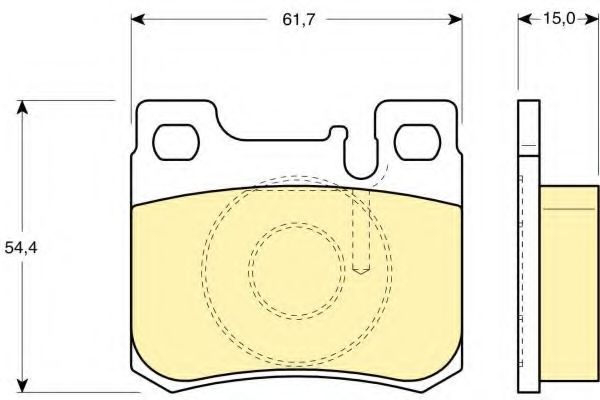 set placute frana,frana disc