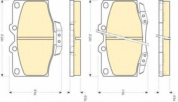 set placute frana,frana disc