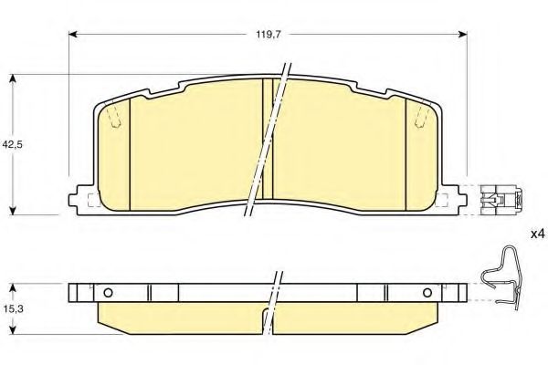 set placute frana,frana disc