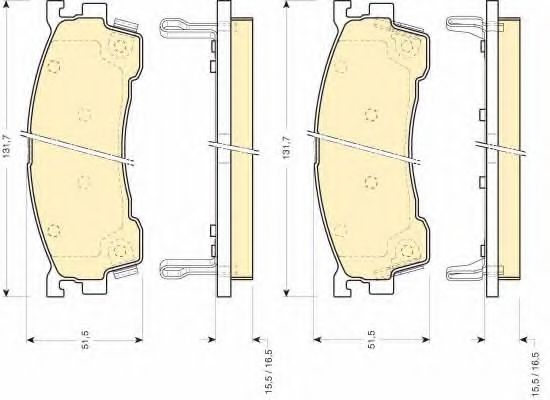 set placute frana,frana disc