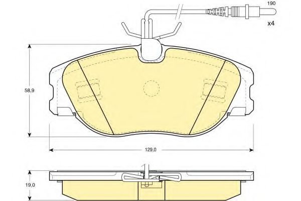 set placute frana,frana disc