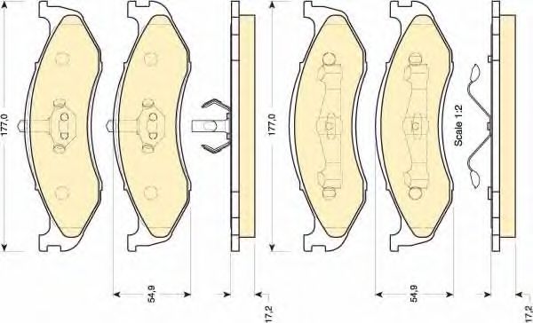 set placute frana,frana disc