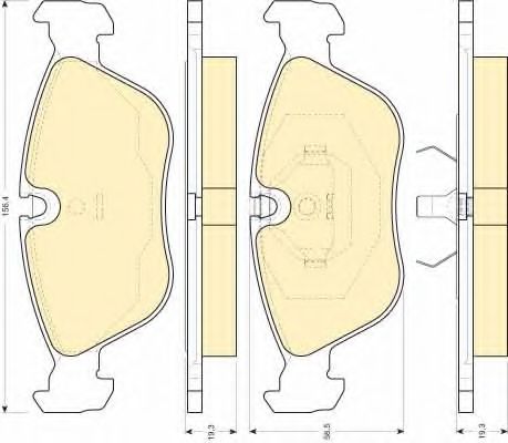 set placute frana,frana disc