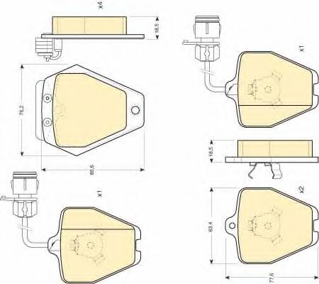 set placute frana,frana disc