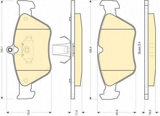 set placute frana,frana disc