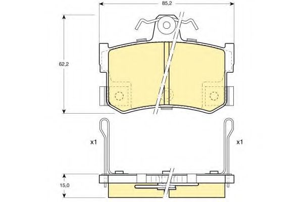 set placute frana,frana disc