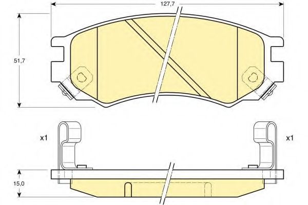 set placute frana,frana disc