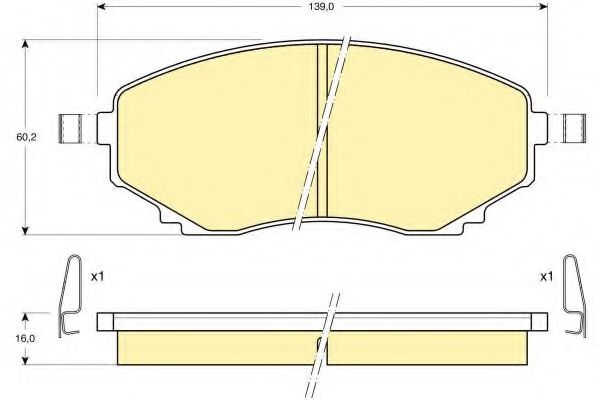 set placute frana,frana disc