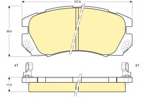 set placute frana,frana disc