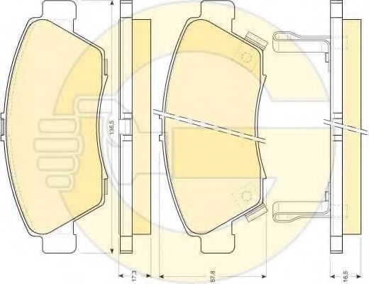 set placute frana,frana disc