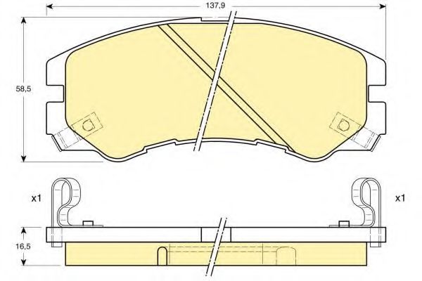 set placute frana,frana disc