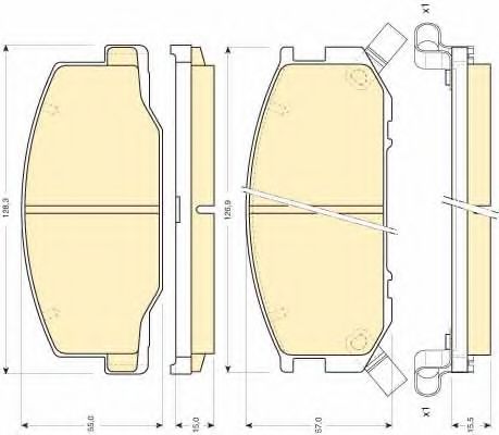 set placute frana,frana disc