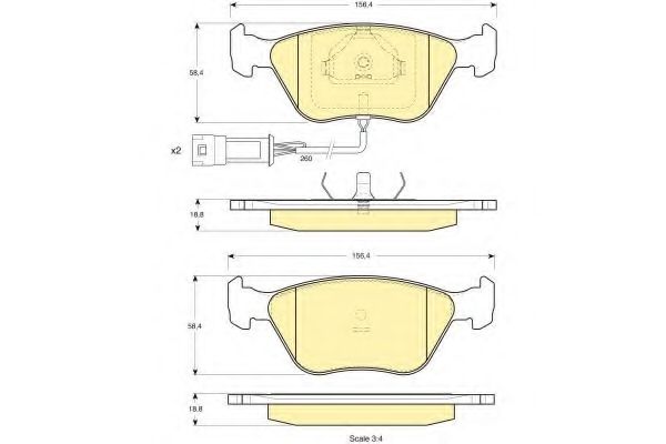 set placute frana,frana disc