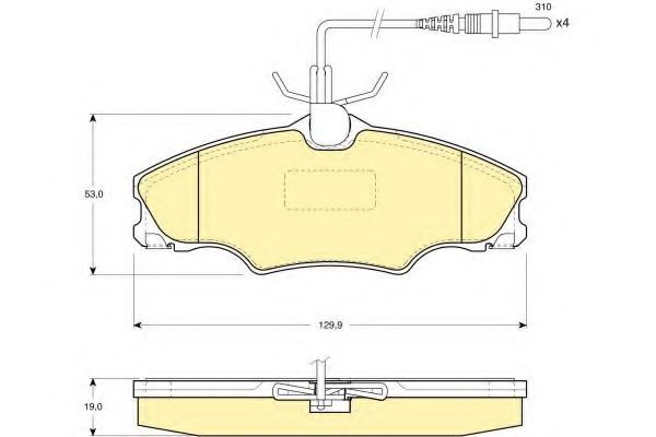 set placute frana,frana disc