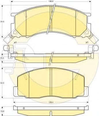 set placute frana,frana disc