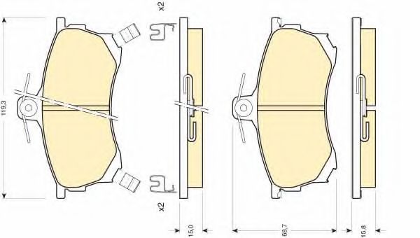 set placute frana,frana disc