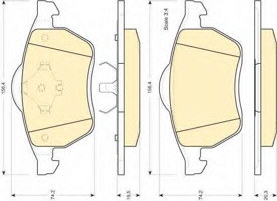 set placute frana,frana disc