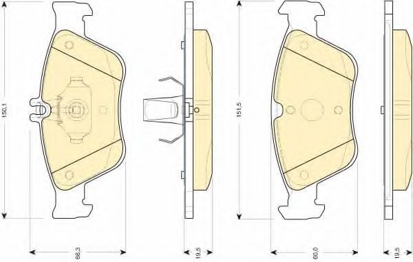 set placute frana,frana disc