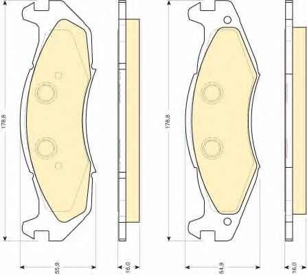 set placute frana,frana disc