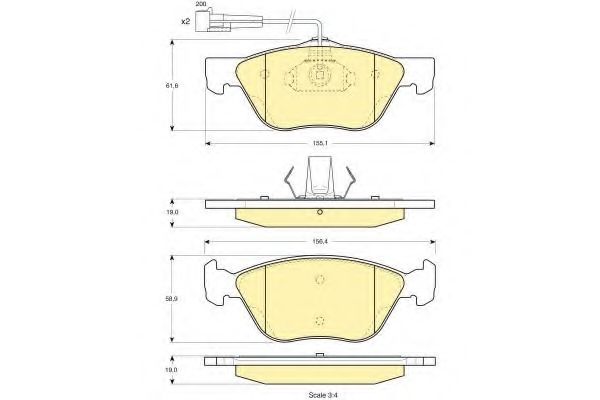 set placute frana,frana disc