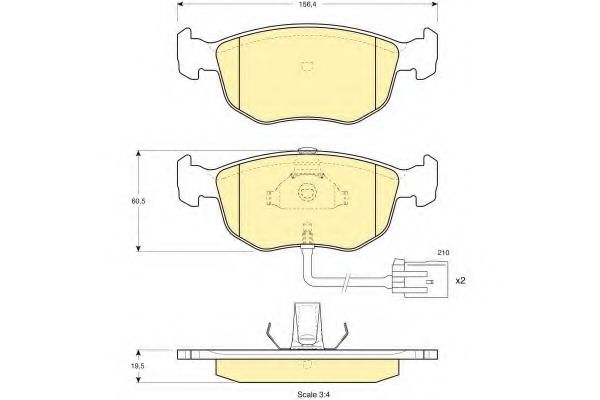 set placute frana,frana disc