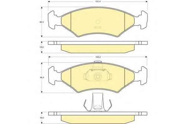 set placute frana,frana disc