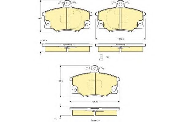 set placute frana,frana disc