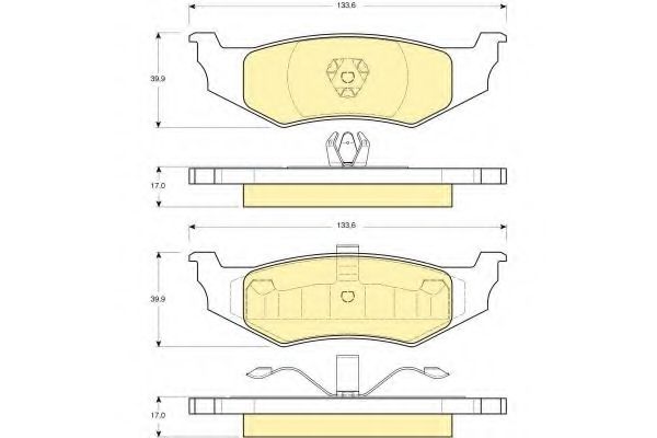 set placute frana,frana disc