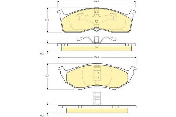 set placute frana,frana disc