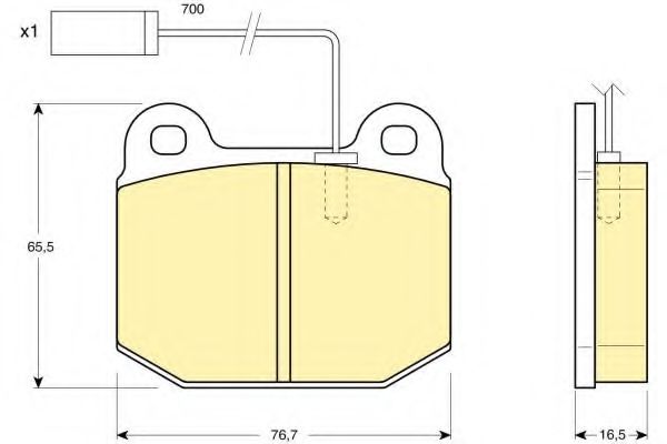 set placute frana,frana disc