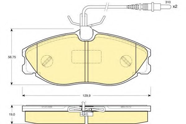 set placute frana,frana disc