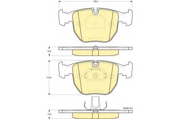 set placute frana,frana disc