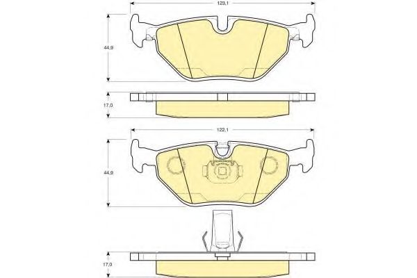 set placute frana,frana disc