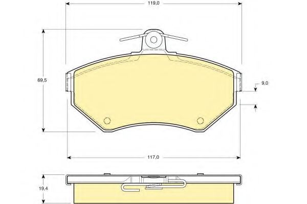 set placute frana,frana disc