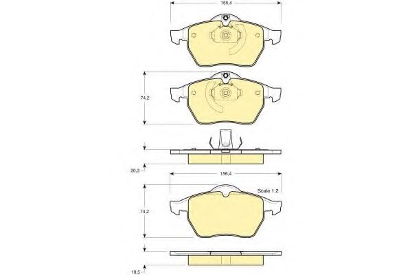 set placute frana,frana disc