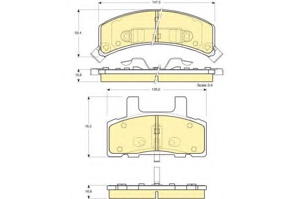 set placute frana,frana disc