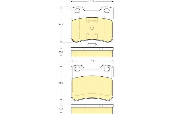 set placute frana,frana disc