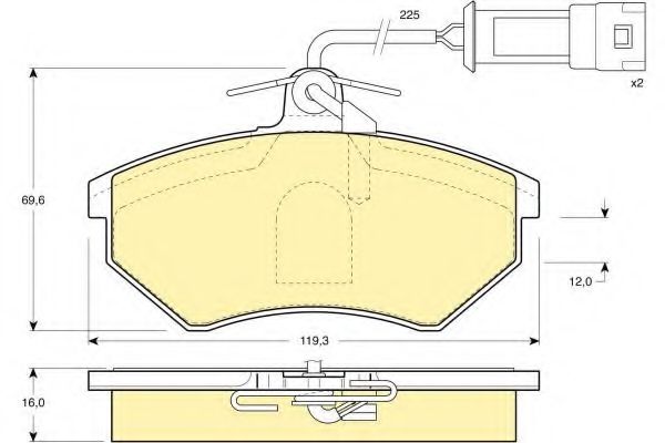 set placute frana,frana disc