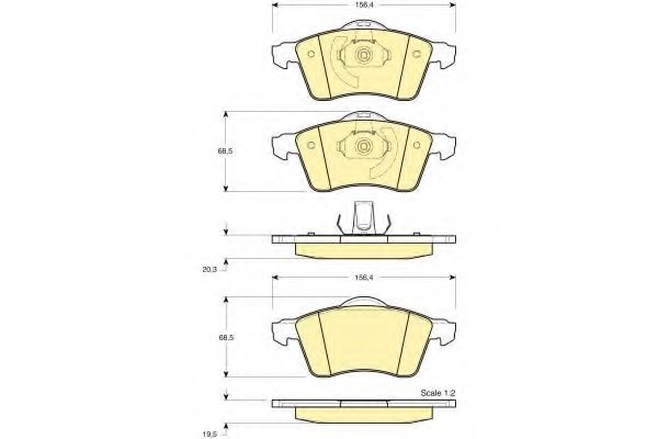 set placute frana,frana disc