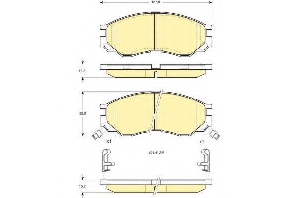 set placute frana,frana disc