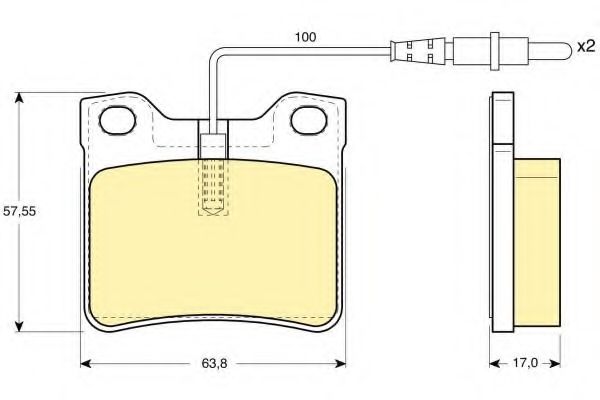 set placute frana,frana disc