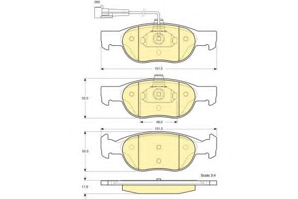 set placute frana,frana disc