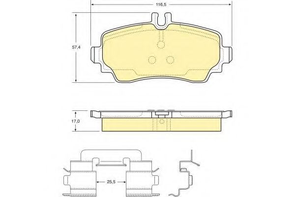 set placute frana,frana disc