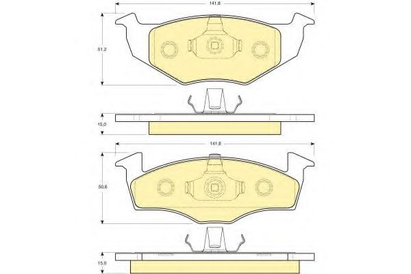 set placute frana,frana disc