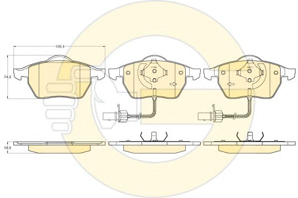 set placute frana,frana disc