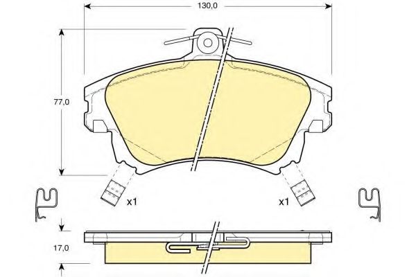 set placute frana,frana disc